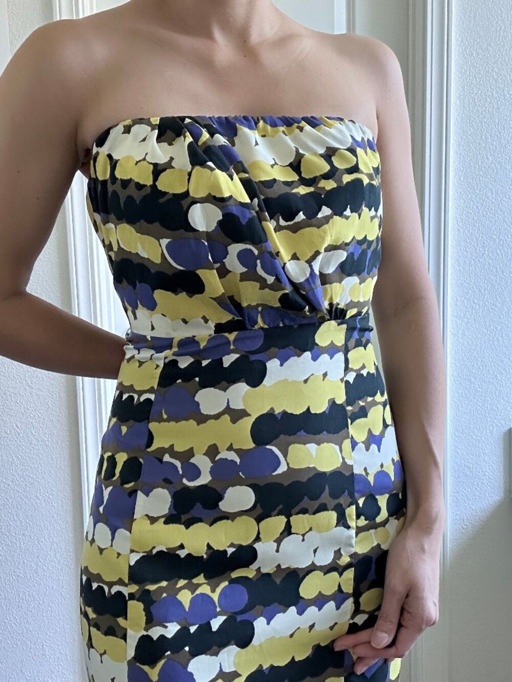 The Limited Multi Color Strapless Dress size 6